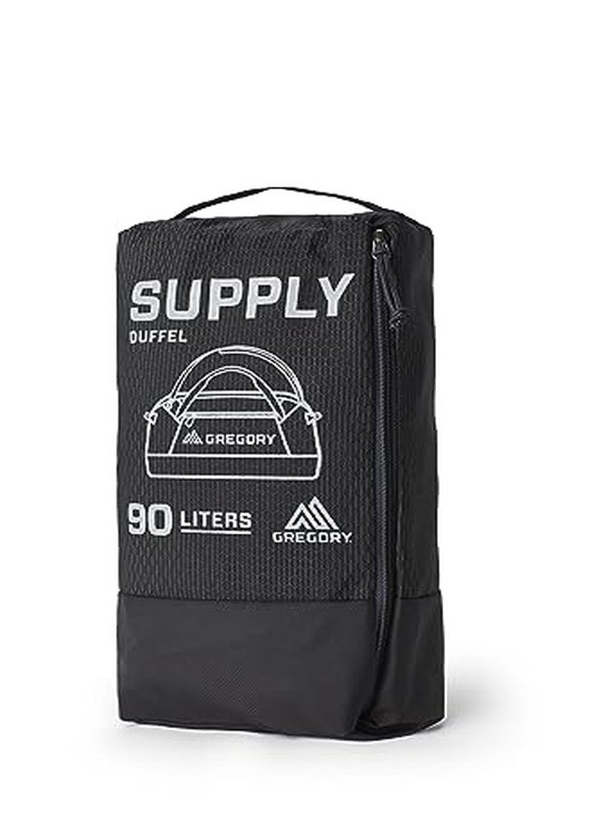 Gregory Supply 90L Adventure Travel/Gear Organization Duffel Bag, Tuckable Backpack Straps, Packable, Water-Repellent, Obsidian Black - Image 4